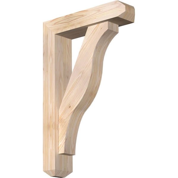 Ekena Millwork Funston Craftsman Smooth Bracket w/ Offset Brace, Douglas Fir, 5 1/2"W x 22"D x 34"H BKT0604X22X34FST04SDF - main